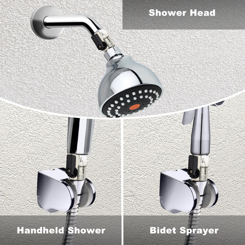 YOO.MEE Shut-Off Brass Ball Valve 1/2'' Standard Connections with Polished Chrome Finish