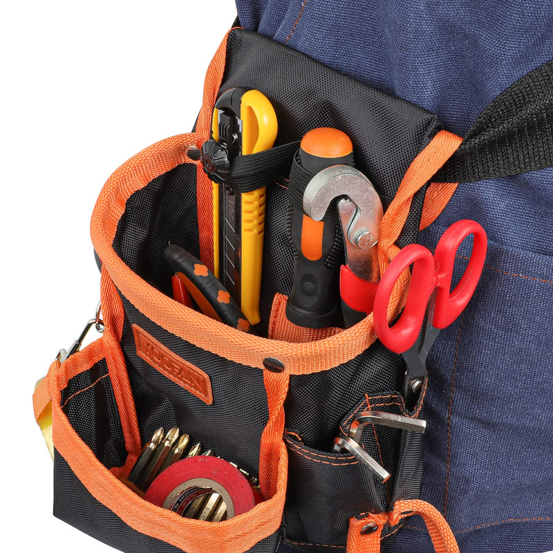 YOOFAN Tool Pouch - Tool Belt for Electrician Carpenter Construction Technician Gardening, Work Accessories for Men and Women, Orange