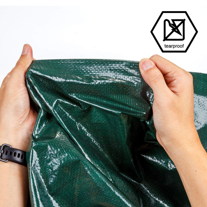 CARTMAN Finished Size 8x10 Feet Waterproof Green Tarp 8 Mil Thick, Multipurpose Protective Cover for Emergency Rain Shelter Camping Tarpaulin 8'x10'