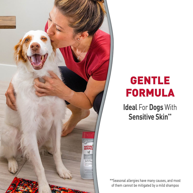 Nature’s Miracle Hypoallergenic Shampoo & Conditioner for Dogs, 16 Oz, Unscented - PawsPlanet Australia