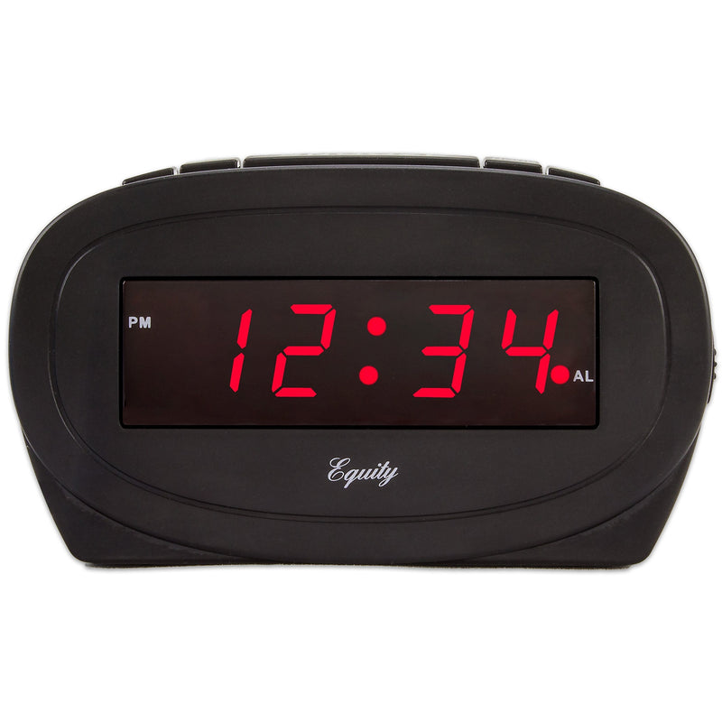 Equity by La Crosse 30228 LED Alarm Clock,Black 4.50"W x 1.85"D x 2.65"H Black