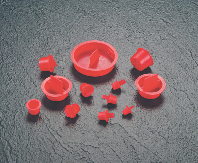 Caplugs CPT-18X CPT Series – Plastic Center Pull-Tab Tapered Plug, 20 Pack, Red LD-PE, Flange OD 1.94" x Plug ID 1.750" Hole Protection, Leak Prevention, Masking, Painting, Powder Coating (ZCPT18XQ1)