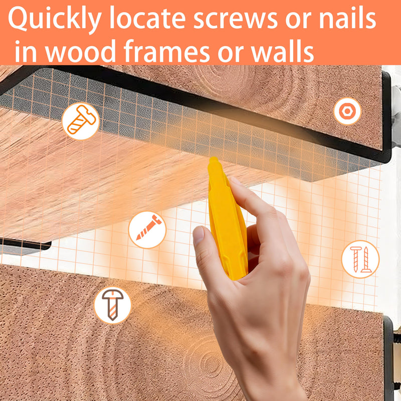 2 Pack Magnetic Stud Finder – No Battery Stud Finder Wall Scanner Magnet for Drywall & Wood Walls, Stud Buddy Magnetic Stud Finder with Strong Magnet, Ergonomic ABS Wall Stud Finder