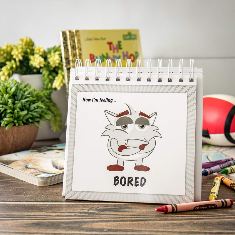 The Original Mood Flipbook for Kids; 20 Different Moods/Emotions; Autism; ADHD; Help Kids Identify Feelings and Make Positive Choices; Laminated Pages (Monster Flipbook) MONSTER (Large - 6.75 x 6.75")
