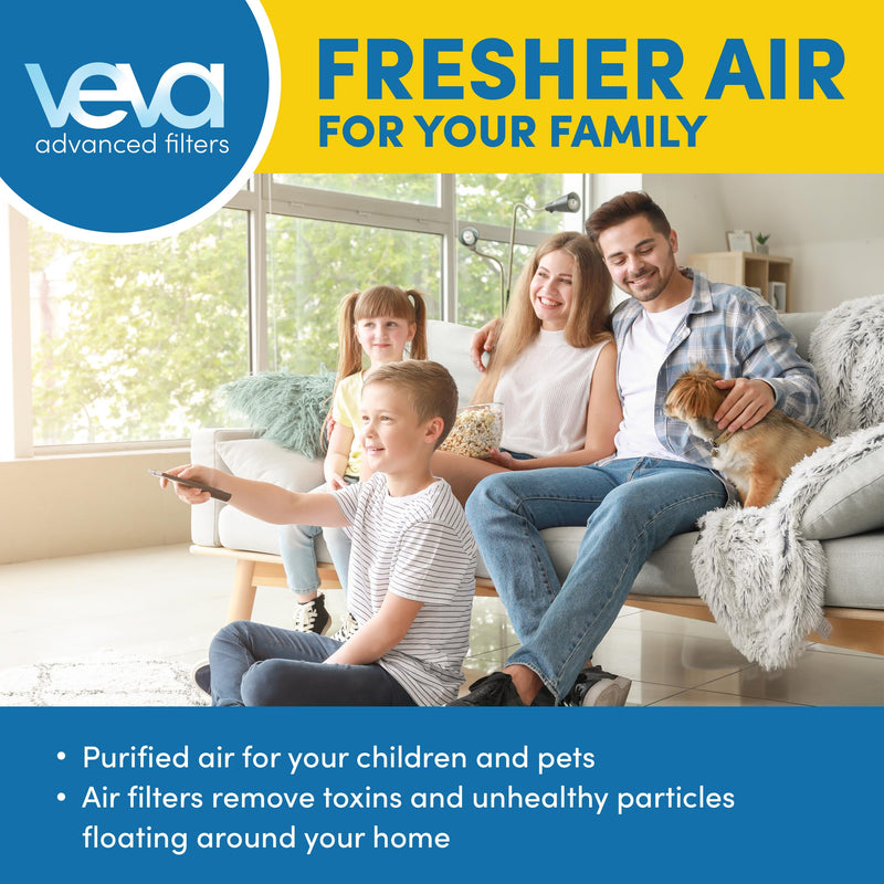 VEVA Air Purifier Filter Replacements - 6 Pack Precut & Compatible with Honey-well HPA200 Purifiers - Premium Activated Carbon Pre-Filters 6 Pre-Filters