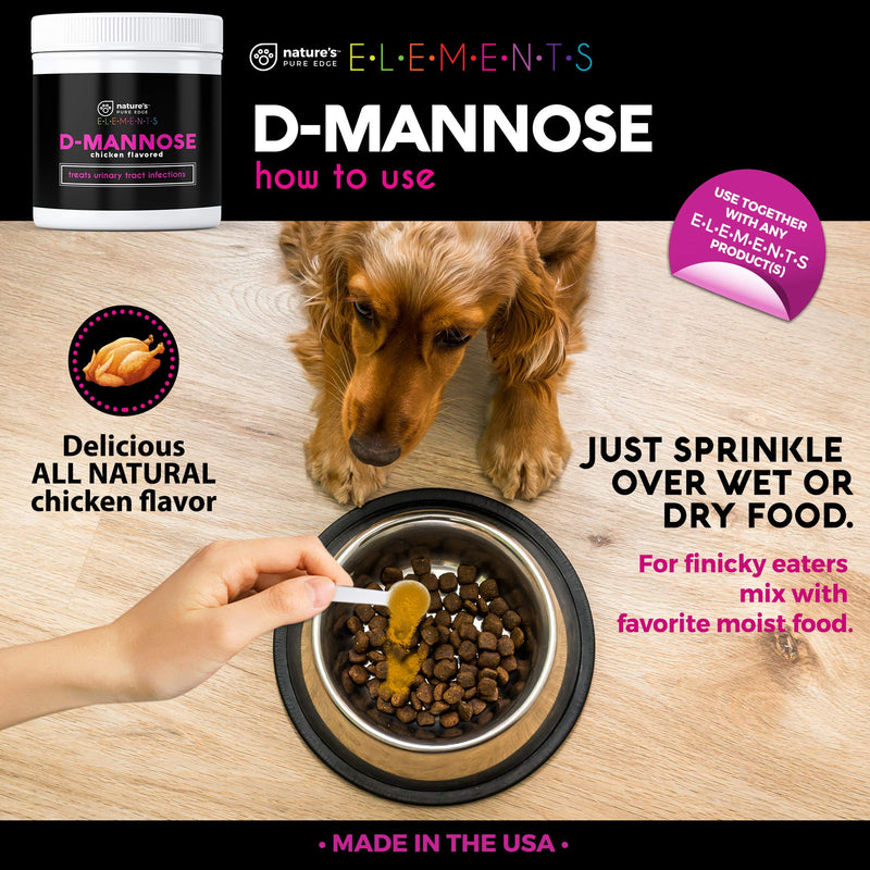 D-Mannose Supplement with Real Chicken for Dogs and Cats. Use for Immediate and Preventative Treatment of Bladder and Urinary Tract Infections UTIs. Stop Kidney Stones. Extra Strength 115 Grams. - PawsPlanet Australia