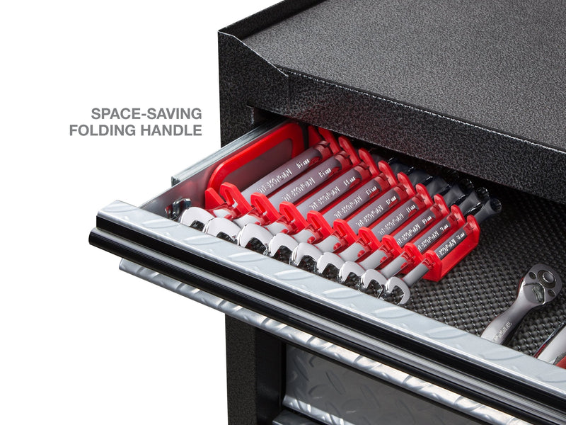TEKTON 9-Tool Combination Wrench Holder (Red) | 79365 | Made in USA Red 9 Slots