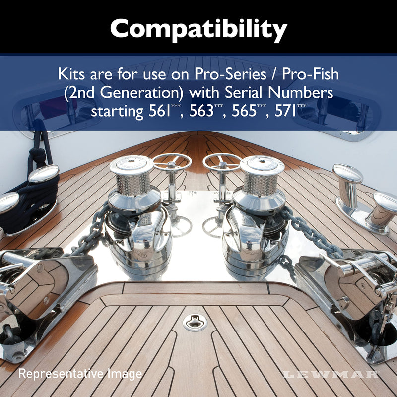 Lewmar 2nd Generation (2G) Dowels/Screws Kit for Pro-Series/Fish Serial Numbers Starting in 561, 563, 565, 571-2020200909