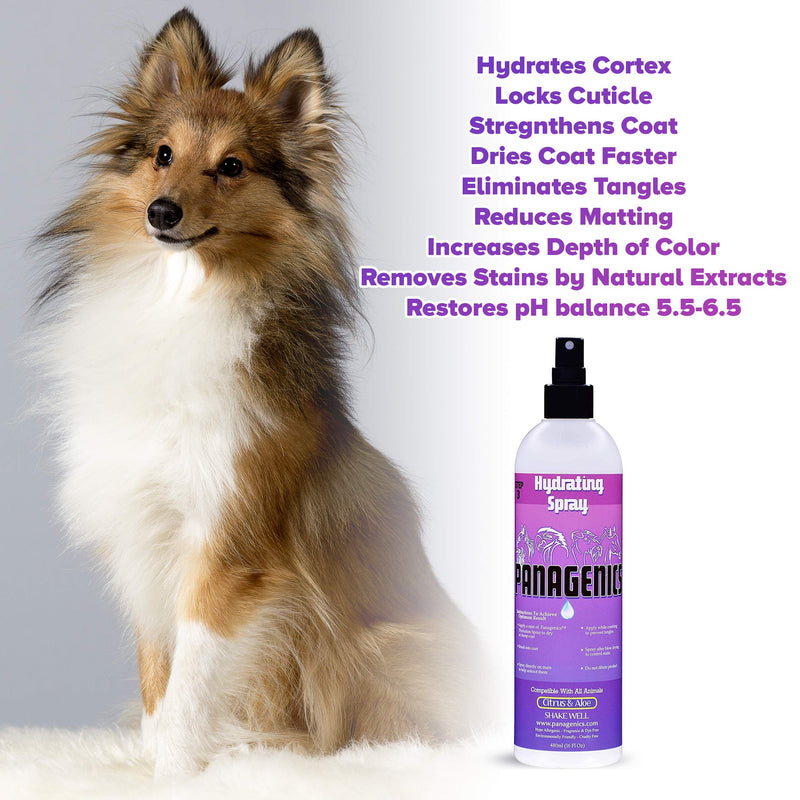 [Australia] - Panagenics | Pet Hydrating Spray - Safe for All Animals, Unscented, Contains Citrus and Aloe Active Ingredients - 16 Ounce 