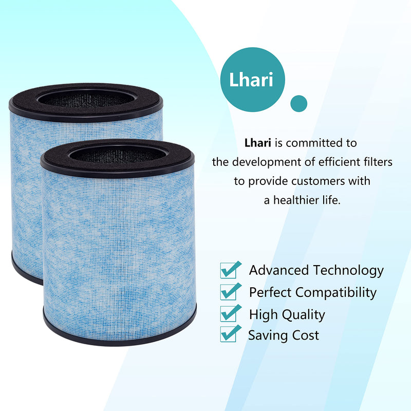 MK03 Air Filter Replacement, Compatible with AROEVE MK03 / DH-JH03 and POMORON MJ003H Air Purifier, 2-Pack