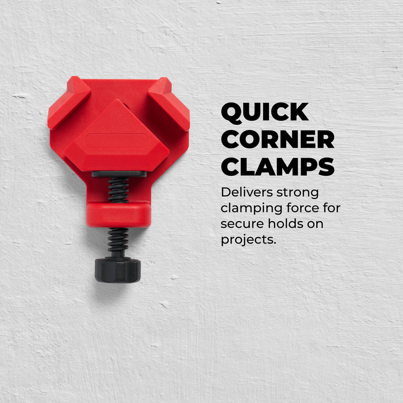 Quick Corner Clamps - Home Improvement Hand Tools - Adjustable Clamps for Woodworking & More - 4 Pack