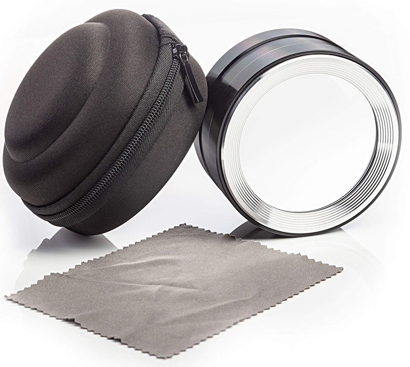 Magnifying Dome Lighted Desktop Magnifier with Bright LED for Reading Books, fine Print, Studying maps, Projects, Coins, Acts as Desk Paperweight, Great for Seniors Black