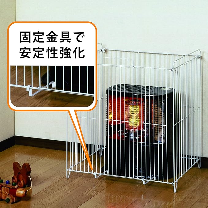 Green Life SG-N Stove Guard Width 25.6 x Depth 20.9 x Height 28.0 inches (65 x 53 x 71 cm), Front Sliding Door with Fixed Bracket, White - NewNest Australia