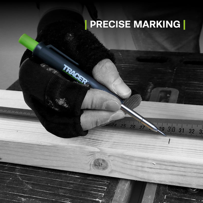 Tracer Deep Pencil Marker - Replacement Lead (6 Pack) - Site Holsters - All In One Marking Kit - Built For Construction Pencil + Lead