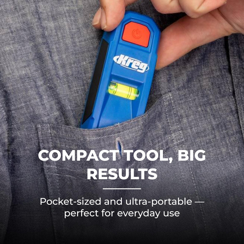 Kreg KMM1000LZ - Kreg Magnetic Stud Finder with Laser-Mark - Stud Finder & Wall Scanner - Magnetic Stud Finder Tool - with Precise Stud Magnet