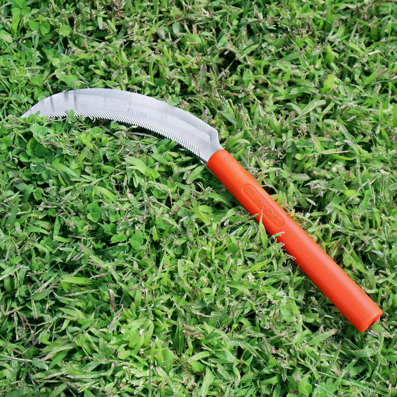 Zenport K208P Harvest Sickle with Plastic Handle, Light Serration, 6.5-Inch Stainless Steel Blade , Orange 1
