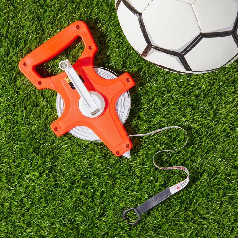 Retractable Open Reel Measure Tape, Track and Field Measuring Tape for Long Jump, Sports, Athletics 30 Meter/100 Feet