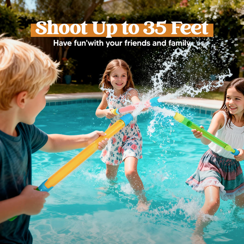 JOYIN 6 Pack Super Blaster Squirt Guns 16.5'' Summer Water Guns Swimming Pool Toys Beach Sand Water Fight Toys Party Favor