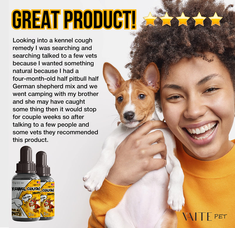 Kennel Cough Drops for Dogs and Cats - Supplements for Health - Throat and Respiratory Support - Kennel Cough - Throat and Respiratory… 2.01oz - PawsPlanet Australia
