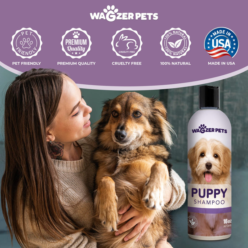 Puppy Shampoo | Natural Puppy Formula Dog Shampoo for Sensitive Skin | Gentle Support Shampoo for Dogs | Puppy Wash for Itchy Skin, Soothes, Cleanses, and Moisturizes | 16 oz - PawsPlanet Australia