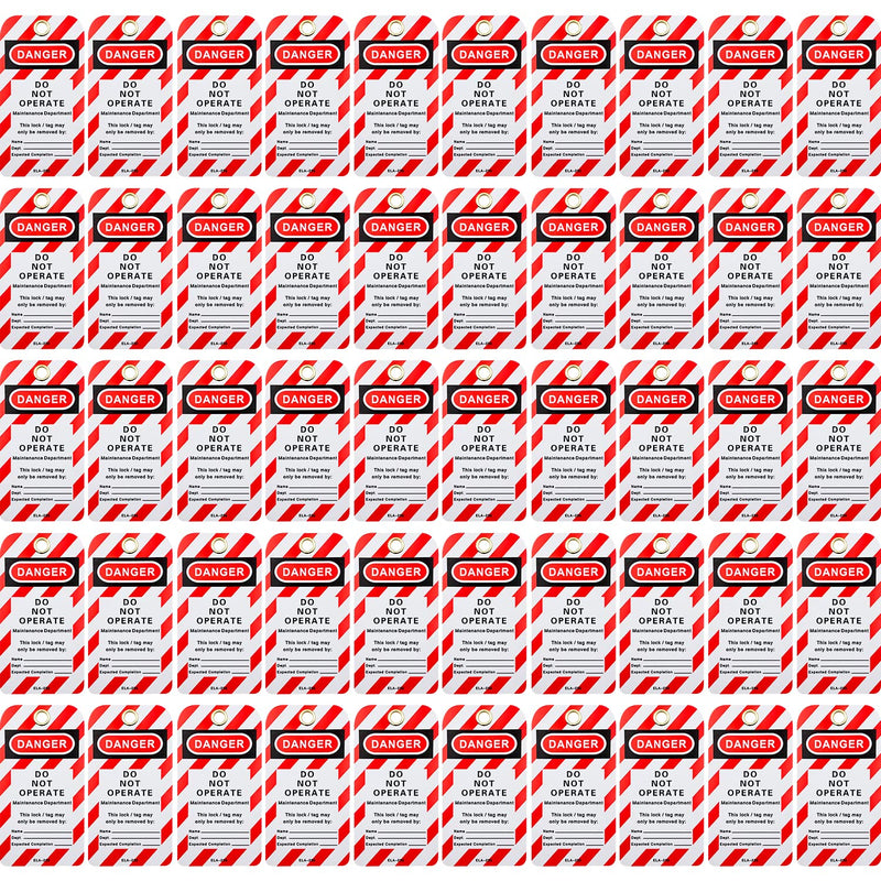 SAFBY Lockout Tagout Tags, 5.7"x2.9", OSHA Compliant, Loto Lock Out Tag Out (50 pcs) 50 pcs