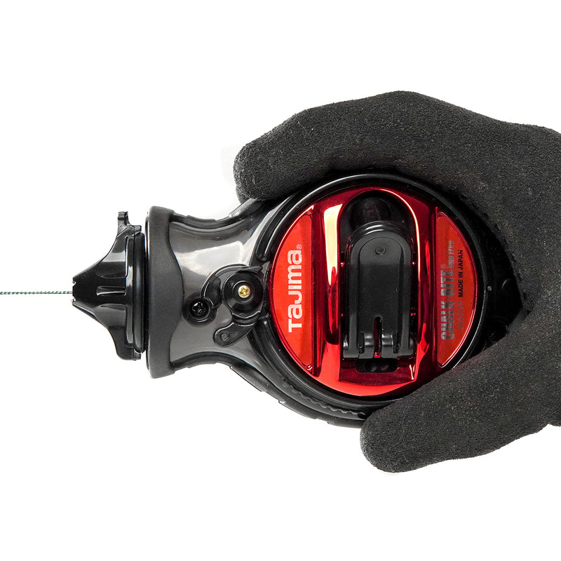 Tajima Chalk Line - Chalk-Rite Jam Free Special Edition Chalk Line with Extra Bold 1mm Snap Line & Five Gear Quick Retrieval - CR301JF-CP Special Edition - Bold