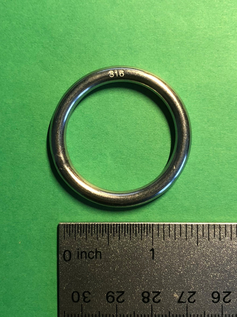 US STAINLESS 10 Pieces Stainless Steel 316 Round Ring Welded 3/16" x 1 3/16" (5mm x 30mm ID) Marine Grade