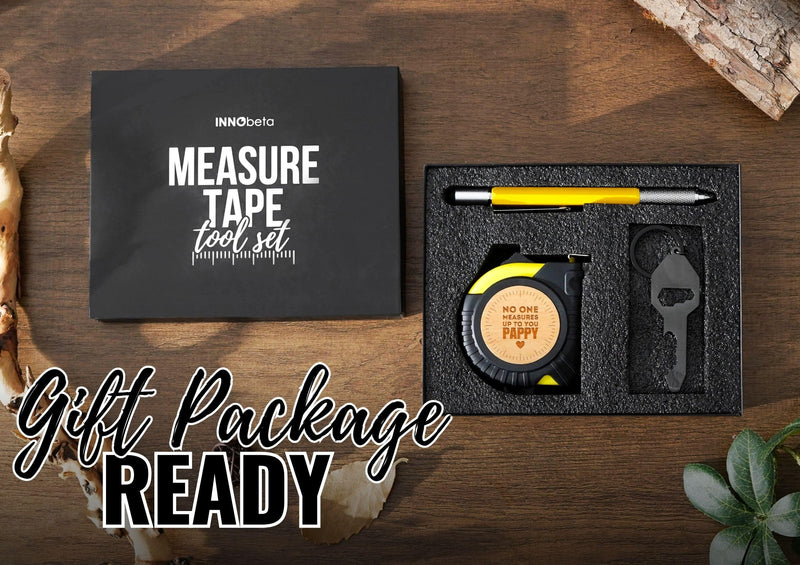 INNObeta Pappy Gifts Tool Set for Grandpa, 16-Foot Easy Read Retractable Tape Measure with Fractions for Father's Day, Birthday, Christmas