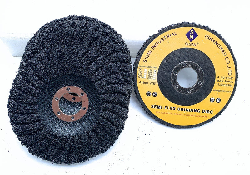 Semi-Flex Fiberglass Backing Abrasive Grinding Disc for Angle Grinder, for Granite, Marble, Stone, Glass