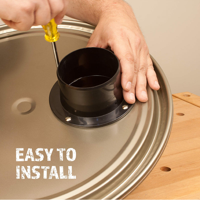 4-Inch Cyclone Dust Collection Elbows and Couplers Separator Kit for Woodworking Debris Containers, Buckets and Barrels