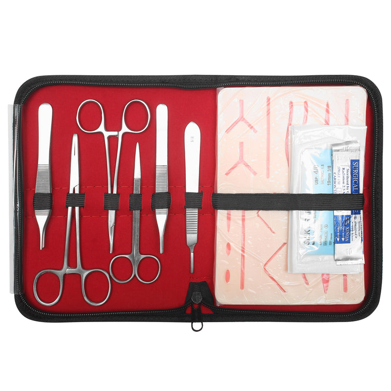 Medical Suture Practice Kit for Veterinary Student, Complete Suture Tool Set with Suture Practice Pad, Supplies for Veterinarians/Nursing Students, Includes Surgical Removal Practice