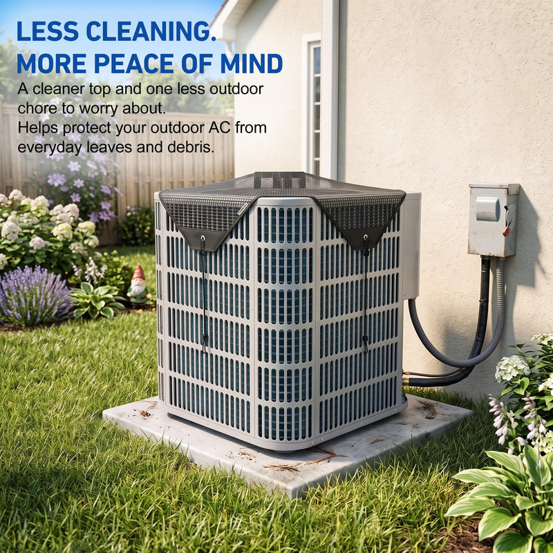 Airflow Lift Central Air Conditioner Cover for Outside 36x36 Mesh Black+Stand 36''x36''
