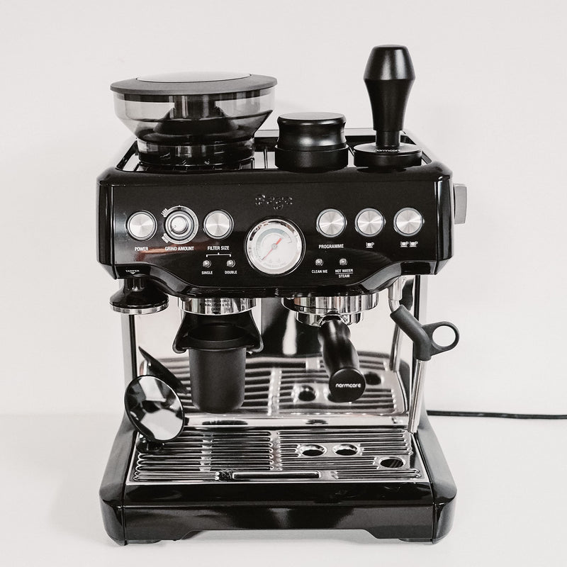 Normcore V4 Coffee Tamper 53.3mm - Spring-loaded Tamper – Barista Espresso Tamper with 15lb / 25lb / 30lbs Replacement Springs - Anodized Aluminum Handle and Stand - Flat Base