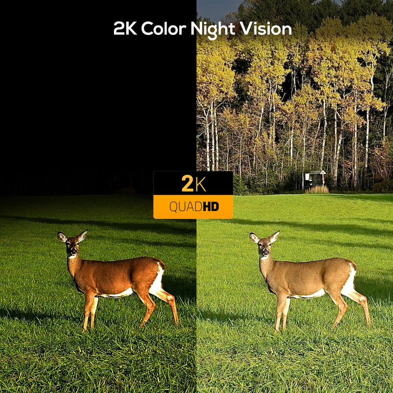 Kittyhok 4G LTE Cellular Solar Security Camera Wireless Outdoor, 2K No WiFi Security Camera, 360° Live View Pan/Tilt, Color Night Vision, 2 Way Talk, PIR Motion Sensor, Siren, Built-in SIM Card