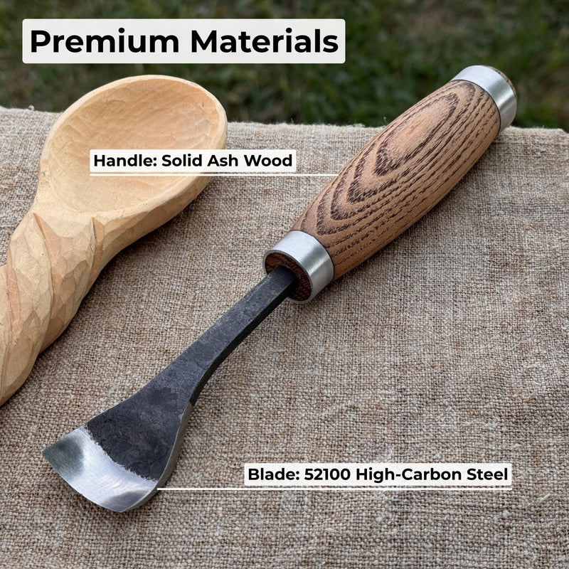 Sharky Hand-Forged Spoon Bent Gouge - Professional Wood Carving Chisel For Spoons Bowls Kuksa And Sculpting (0.8 inches (20 mm)) 0.8 inches (20 mm)