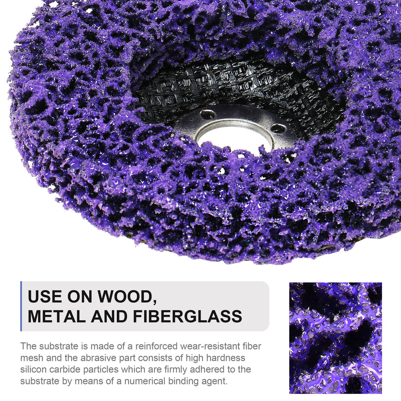 5 Pack 4" x 5/8" Paint Stripping Disc for Angle Grinder Rust Removing Wheel Metal Grinding Quick Sanding Replacement