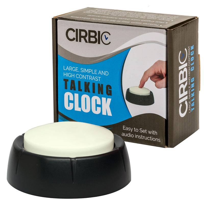 Large Talking Alarm Clock for Blind - Announcing Time, Date and Week of Day. Perfect for Visually impaired, Elderly, Hearing aid (White) White