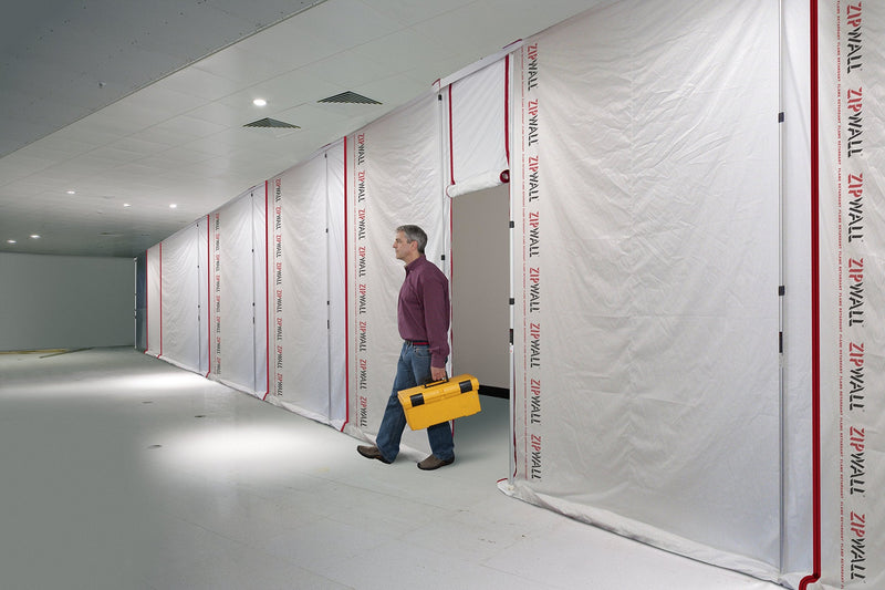 ZipWall ZipFast Reusable Barrier 5' Panel for Dust Barriers, ZF5 , White 4 Count (Pack of 1)