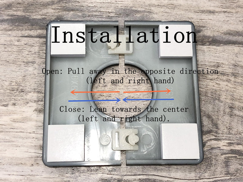 2 Pcs Wall Split Flange, ABS Round Self-Adhesive Escutcheon Plate Buckles Design for 1"/26mm Diameter Pipe 2 Round 1"/26mm
