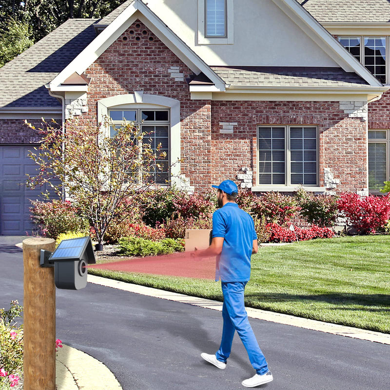 Driveway Sensor- Extra Solar Wireless Outdoor Weatherproof Motion Sensor/Detector for HTZSAFE Alarms-1/2 Mile Wireless Transmission Range-Up to 70FT Sensor Range 3 Adjustable Sensitivities