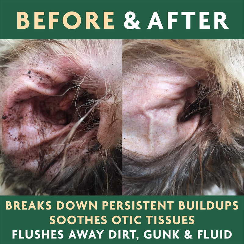Vet Organics EcoEars Dog Ear Cleaner. Natural Multi-Action Formula. for Itch, Head Shaking, Discharge & Smell. Naturally Cleanses Away Common Problems. 100% Guaranteed 8 oz - PawsPlanet Australia