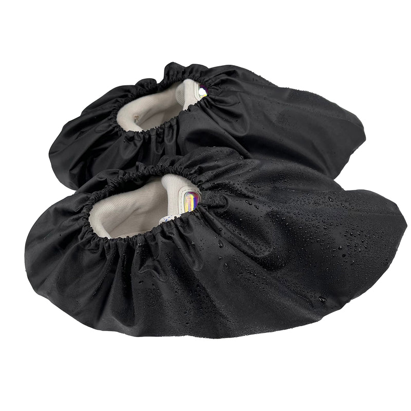 Waterproof Anti slip Washable Reusable Boots Cover Indoor Shoe covers (Extra Large, Black) Extra Large
