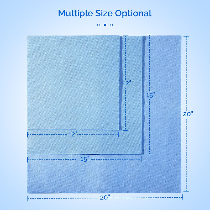 JMU Autoclave CSR Sterilization Wrap 12"x12" 50pcs SMMS Non-Woven,Sterilization with Steam & EO, 60g Blue Non-Sterile Pads 12" x 12" 50