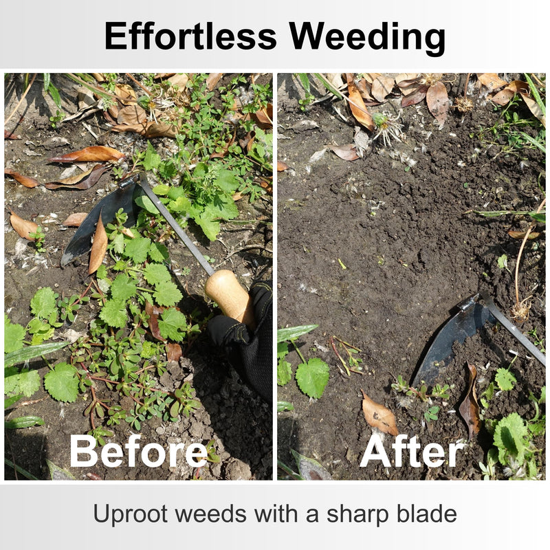 Japanese Weeding Sickle Nejiri Gama - 11 inch Compact & Sharp Hand Hoe for Effortless Weed Removal in Gardening