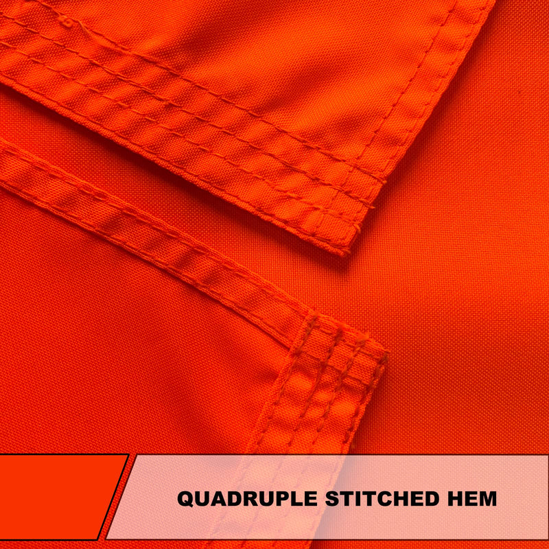 AZCOVER Orange Flag, 9x12 Safety Flags Heavy Duty Polyester ATV Flags with 2 Brass Grommets, High Visibility Orange Banner for Boat, Bicycle, Yacht, Whips, Car, Dune 9x12 Inch Orange Flag