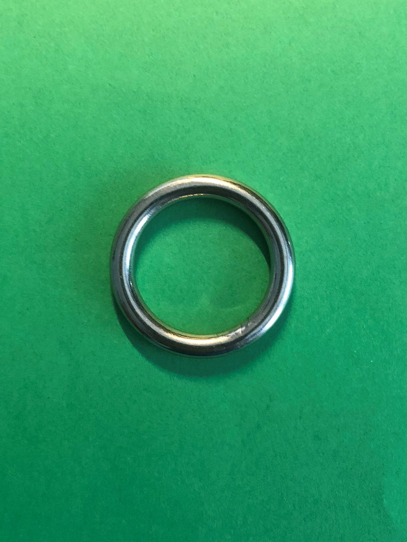 US STAINLESS 10 Pieces Stainless Steel 316 Round Ring Welded 3/16" x 1" (5mm x 25mm ID) Marine Grade