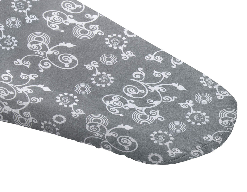 EPICA Silicone Coated Ironing Board Cover- Resists Scorching and Staining - 15" x54 (Grey Floral) Grey Floral