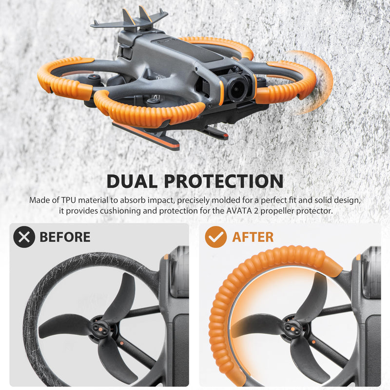 STARTRC 3-IN-1 Avata 2 Accessories bundles,Avata 2 Propeller Guard+Tail+Landing gear Protector for DJI Avata 2 fly more combo Drone Protection(Not including drone)