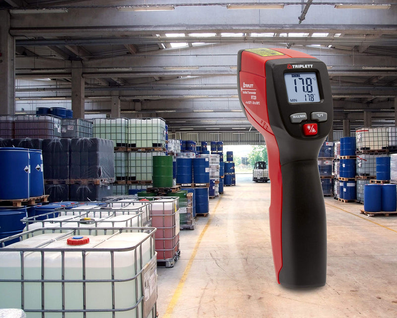 Triplett IRT220 Non-Contact 12:1 Infrared Thermometer, -4 to 932°F (-20 to 500°C) Standard