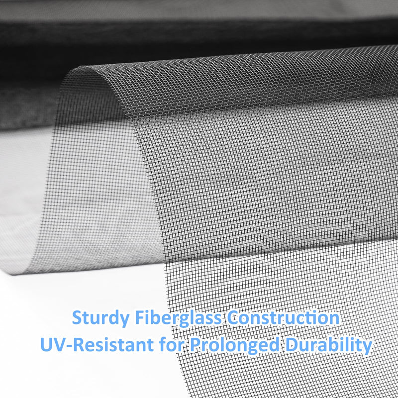 48"x102" Window Screen Mesh, Fiberglass Window Screen, Screen Door Mesh, Windows Screens and Screen Door Replacement, Patio Screen Mesh- Black 48"x102"